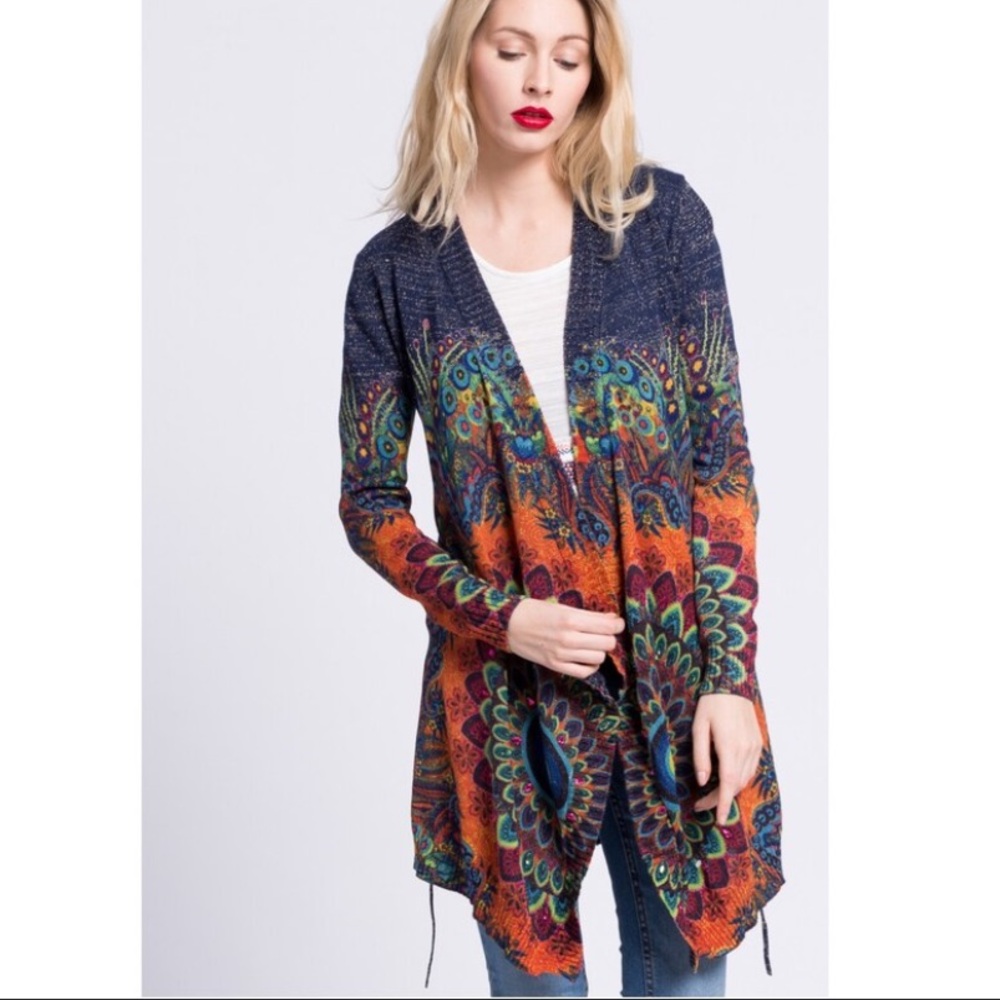 Desigual Multicolor Patterned Cardigan